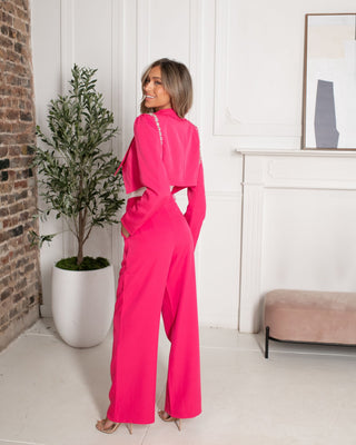 Avery Pink Wide Leg Pants - Monday Alice