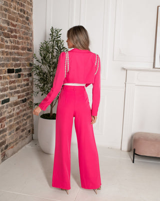 Avery Pink Wide Leg Pants - Monday Alice