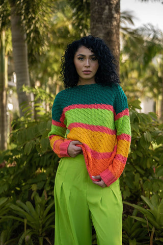 Caris Multi Color Sweater - Monday Alice