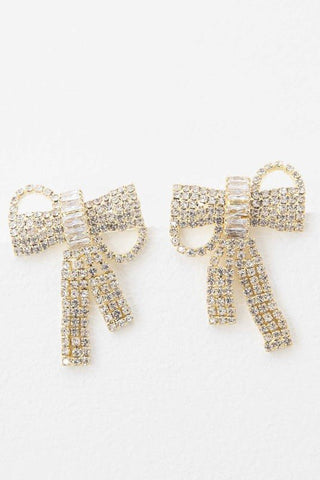 Crystal Bow Earrings - Monday Alice