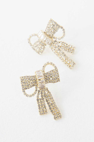 Crystal Bow Earrings - Monday Alice