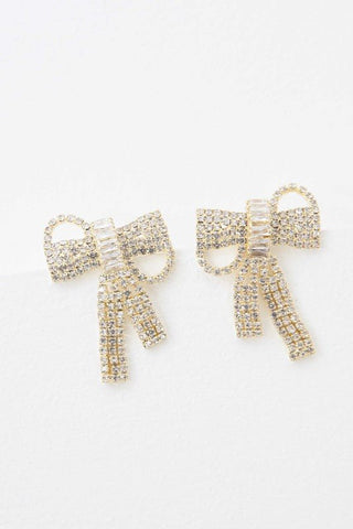 Crystal Bow Earrings - Monday Alice