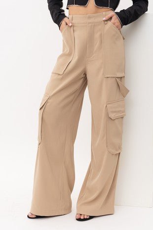 Danica Beige Cargo Pants - Monday Alice