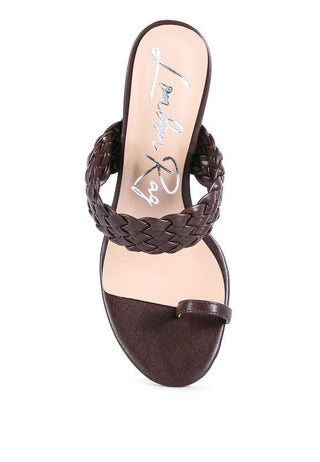 HIGH PERKS WOVEN STRAP TOE RING SANDALS - Monday Alice