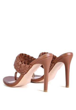 HIGH PERKS WOVEN STRAP TOE RING SANDALS - Monday Alice