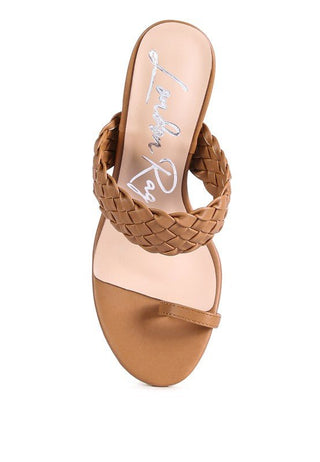 HIGH PERKS WOVEN STRAP TOE RING SANDALS - Monday Alice