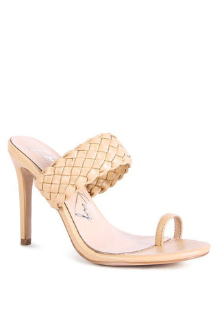 HIGH PERKS WOVEN STRAP TOE RING SANDALS - Monday Alice