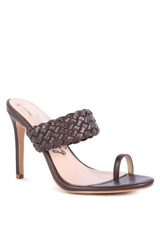 HIGH PERKS WOVEN STRAP TOE RING SANDALS - Monday Alice