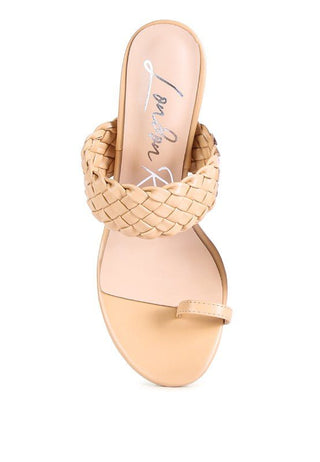 HIGH PERKS WOVEN STRAP TOE RING SANDALS - Monday Alice