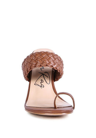 HIGH PERKS WOVEN STRAP TOE RING SANDALS - Monday Alice