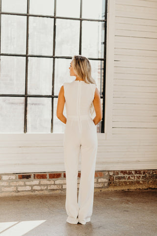 Kendall White Jumpsuit - Monday Alice