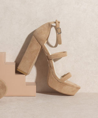 OASIS SOCIETY Raelynn Suede Platform Heels - Monday Alice