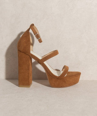 OASIS SOCIETY Raelynn Suede Platform Heels - Monday Alice