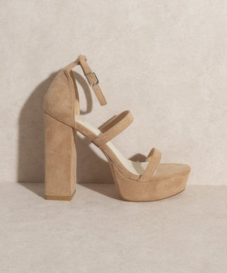 OASIS SOCIETY Raelynn Suede Platform Heels - Monday Alice