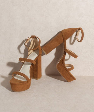 OASIS SOCIETY Raelynn Suede Platform Heels - Monday Alice