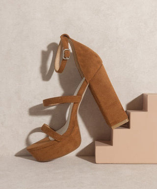 OASIS SOCIETY Raelynn Suede Platform Heels - Monday Alice