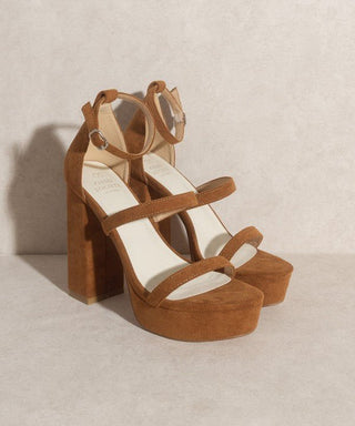 OASIS SOCIETY Raelynn Suede Platform Heels - Monday Alice