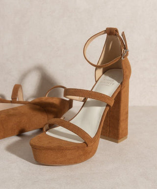 OASIS SOCIETY Raelynn Suede Platform Heels - Monday Alice