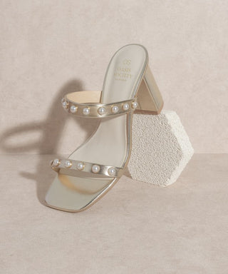 OASIS SOCIETY Victoria Pearl Strap Heel - Monday Alice