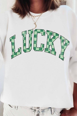 RETRO LUCKY GRAPHIC SWEATSHIRT - Monday Alice