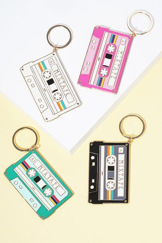 Retro Mixtape Inspiration Keychain - Monday Alice