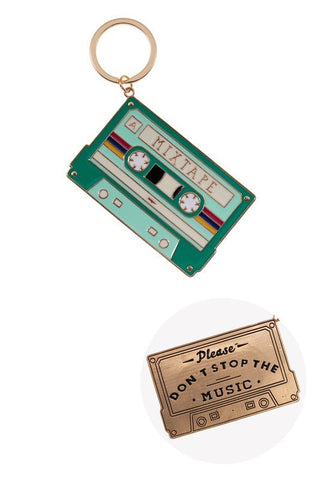 Retro Mixtape Inspiration Keychain - Monday Alice