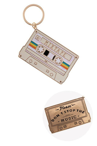 Retro Mixtape Inspiration Keychain - Monday Alice