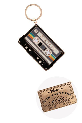 Retro Mixtape Inspiration Keychain - Monday Alice