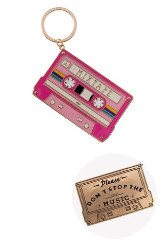 Retro Mixtape Inspiration Keychain - Monday Alice