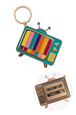 Retro Television Inspiration Keychain - Monday Alice